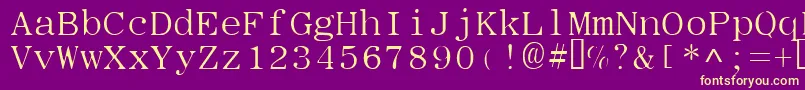 TypeWheel Font – Yellow Fonts on Purple Background