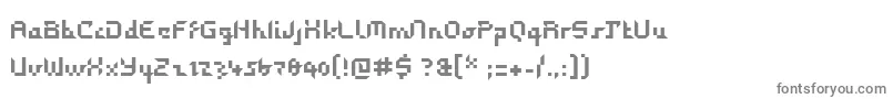 フォントDetalpalo – 白い背景に灰色の文字