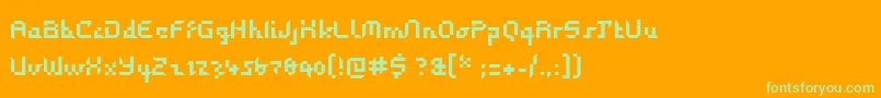Detalpalo Font – Green Fonts on Orange Background