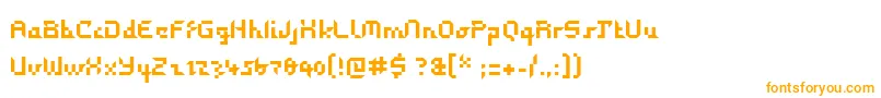 Detalpalo-Schriftart – Orangefarbene Schriften auf weißem Hintergrund