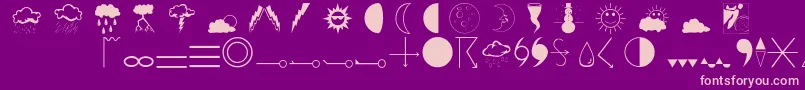 Weathero Font – Pink Fonts on Purple Background