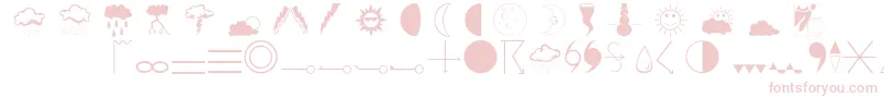 Weathero-Schriftart – Rosa Schriften auf weißem Hintergrund