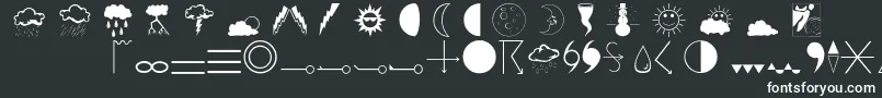 フォントWeathero – 黒い背景に白い文字