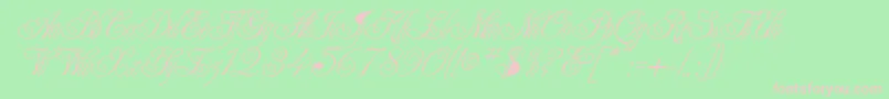 ElectionScript Font – Pink Fonts on Green Background