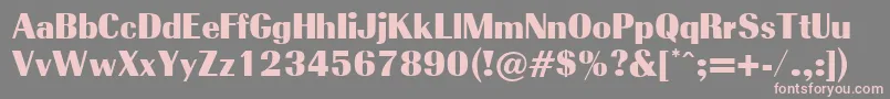 Raffia Font – Pink Fonts on Gray Background