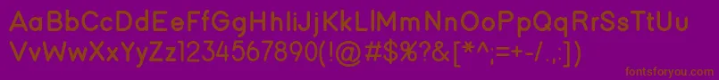Roung-Schriftart – Braune Schriften auf violettem Hintergrund