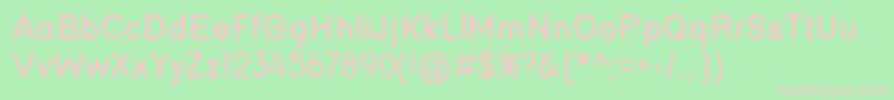 Roung Font – Pink Fonts on Green Background