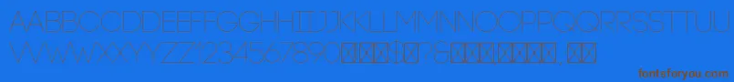 フォントCodeLight – 茶色の文字が青い背景にあります。