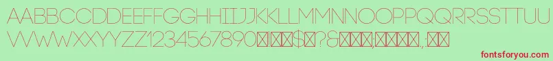 フォントCodeLight – 赤い文字の緑の背景