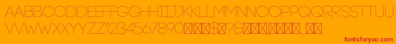フォントCodeLight – オレンジの背景に赤い文字