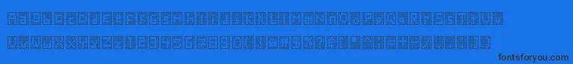 Blockstar Font – Black Fonts on Blue Background
