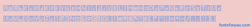 Blockstar Font – Blue Fonts on Pink Background