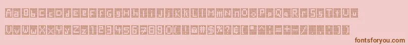 Blockstar Font – Brown Fonts on Pink Background