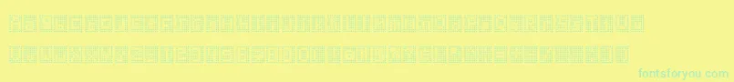 Шрифт Blockstar – зелёные шрифты на жёлтом фоне