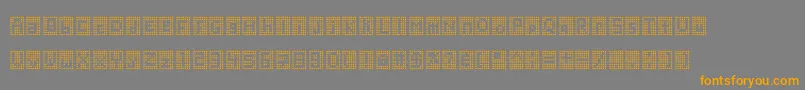 Blockstar Font – Orange Fonts on Gray Background