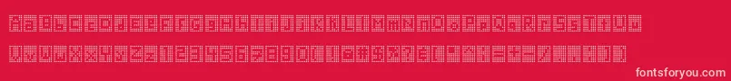 Blockstar Font – Pink Fonts on Red Background