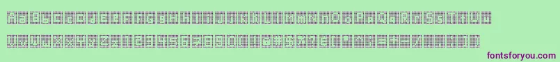 Blockstar Font – Purple Fonts on Green Background