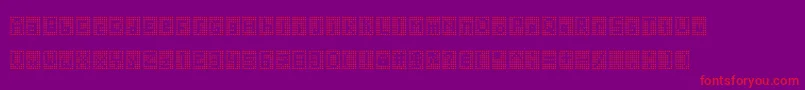 フォントBlockstar – 紫の背景に赤い文字