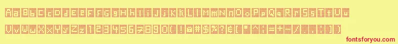 Blockstar Font – Red Fonts on Yellow Background