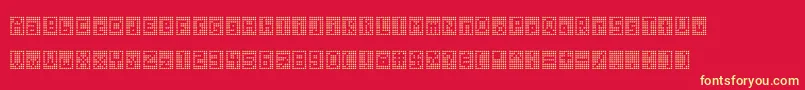 Blockstar Font – Yellow Fonts on Red Background