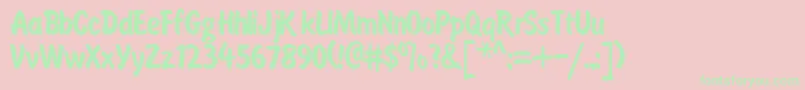 Painter Font – Green Fonts on Pink Background