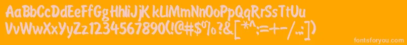 Painter Font – Pink Fonts on Orange Background