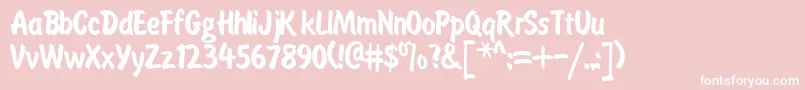 Painter Font – White Fonts on Pink Background