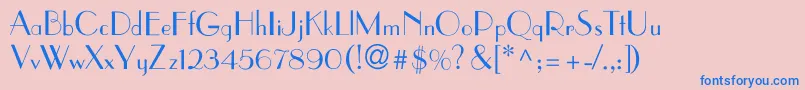 ParisianNormal Font – Blue Fonts on Pink Background