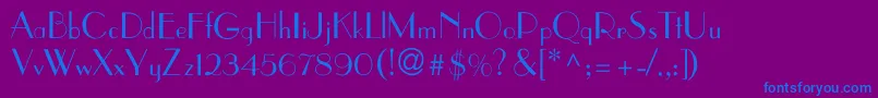 Шрифт ParisianNormal – синие шрифты на фиолетовом фоне