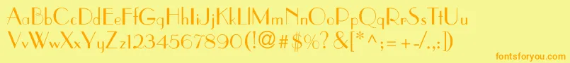 More about ParisianNormal Font ParisianNormal Font – Orange Fonts on Yellow Background
