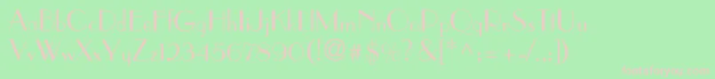 ParisianNormal Font – Pink Fonts on Green Background