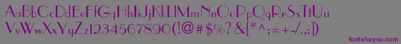 ParisianNormal Font – Purple Fonts on Gray Background