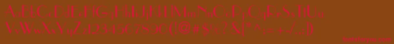 ParisianNormal Font – Red Fonts on Brown Background