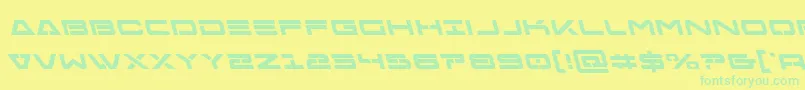 Czcionka Freeagentboldleft – zielone czcionki na żółtym tle