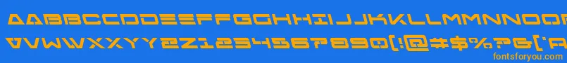 Freeagentboldleft Font – Orange Fonts on Blue Background