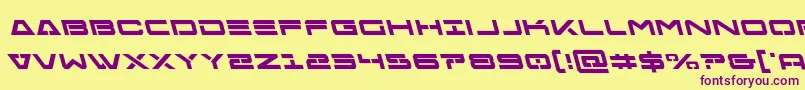 Freeagentboldleft Font – Purple Fonts on Yellow Background