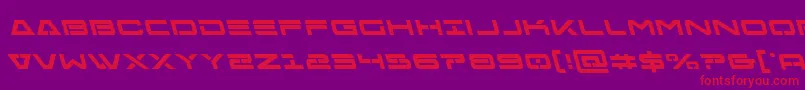 Czcionka Freeagentboldleft – czerwone czcionki na fioletowym tle