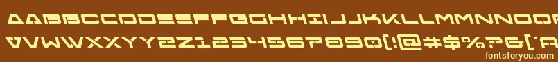Freeagentboldleft Font – Yellow Fonts on Brown Background