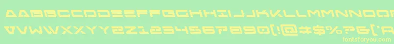Freeagentboldleft-fontti – keltaiset fontit vihreällä taustalla