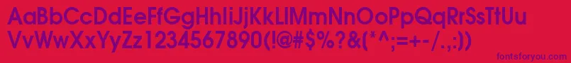 AgavalancheBold90n Font – Purple Fonts on Red Background