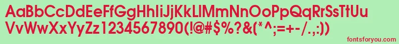 AgavalancheBold90n Font – Red Fonts on Green Background