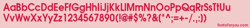 AgavalancheBold90n Font – Red Fonts on Pink Background