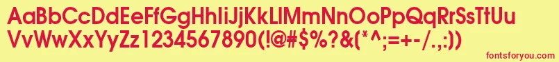 AgavalancheBold90n Font – Red Fonts on Yellow Background