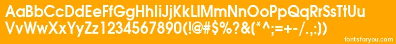 フォントAgavalancheBold90n – オレンジの背景に白い文字