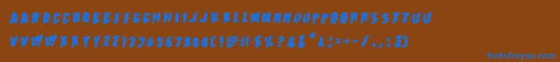 Earthshakerotal Font – Blue Fonts on Brown Background