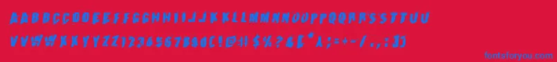 Earthshakerotal Font – Blue Fonts on Red Background