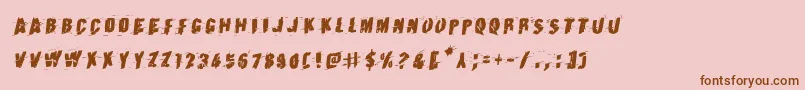 Earthshakerotal Font – Brown Fonts on Pink Background