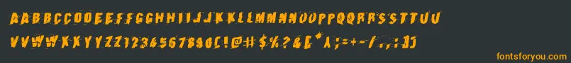 Earthshakerotal Font – Orange Fonts on Black Background