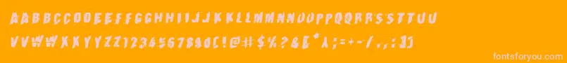 Earthshakerotal Font – Pink Fonts on Orange Background