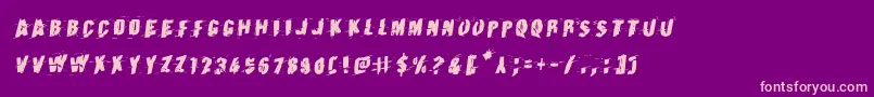 Earthshakerotal Font – Pink Fonts on Purple Background